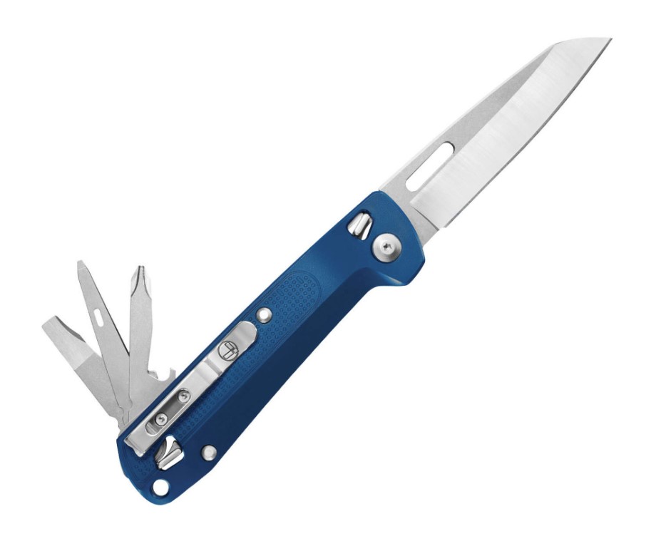 Navaja multiusos Leatherman Free K2 con mango color azul
