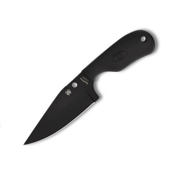 Couteau Spyderco Subway Bowie avec lame en acier LC200N noir de 7...