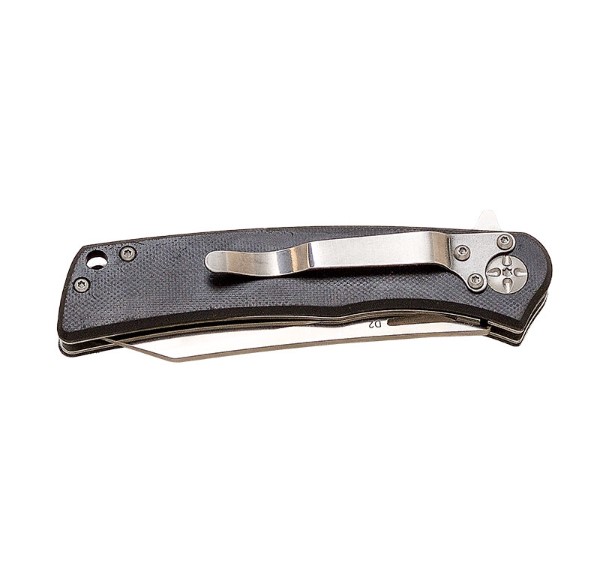Navaja táctica JKR PRO 10008 con mango de  fibra de carbono y G10 y hoja de acero D2 de 9 cm