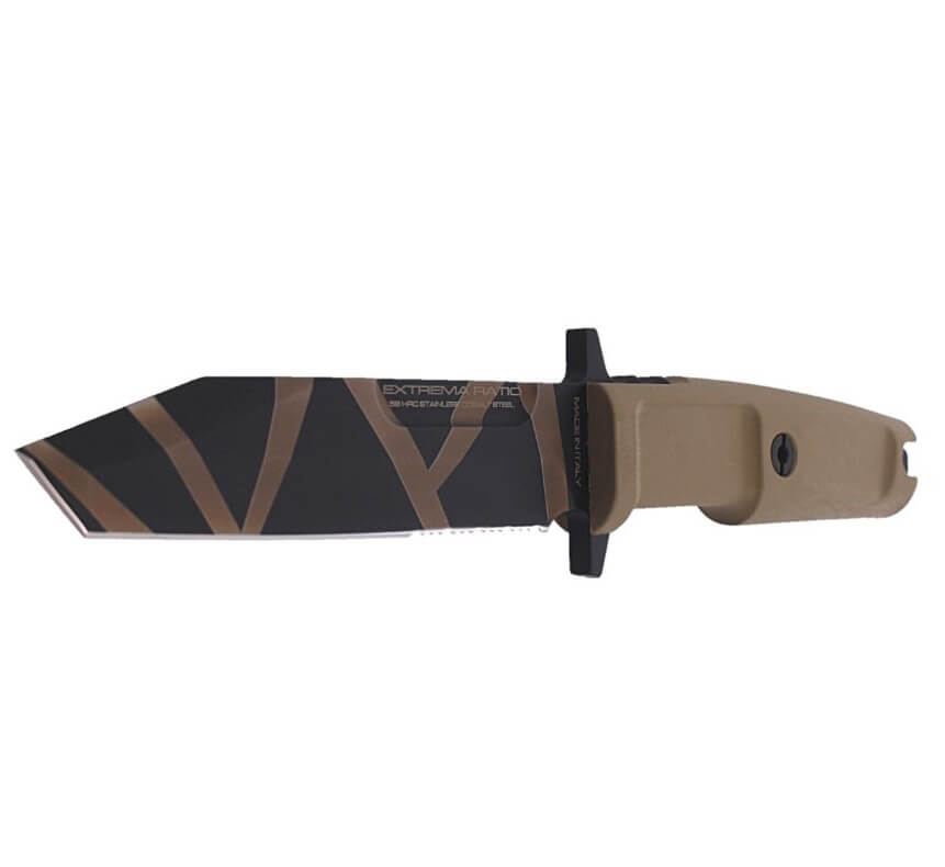 Cuchillo táctico Extrema Ratio Fulcrum S Desert Warfare con mango de forprene