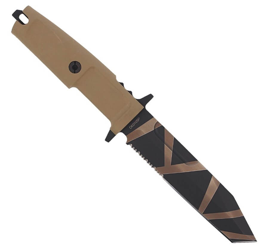 Cuchillo táctico Extrema Ratio Fulcrum S Desert Warfare con mango de forprene