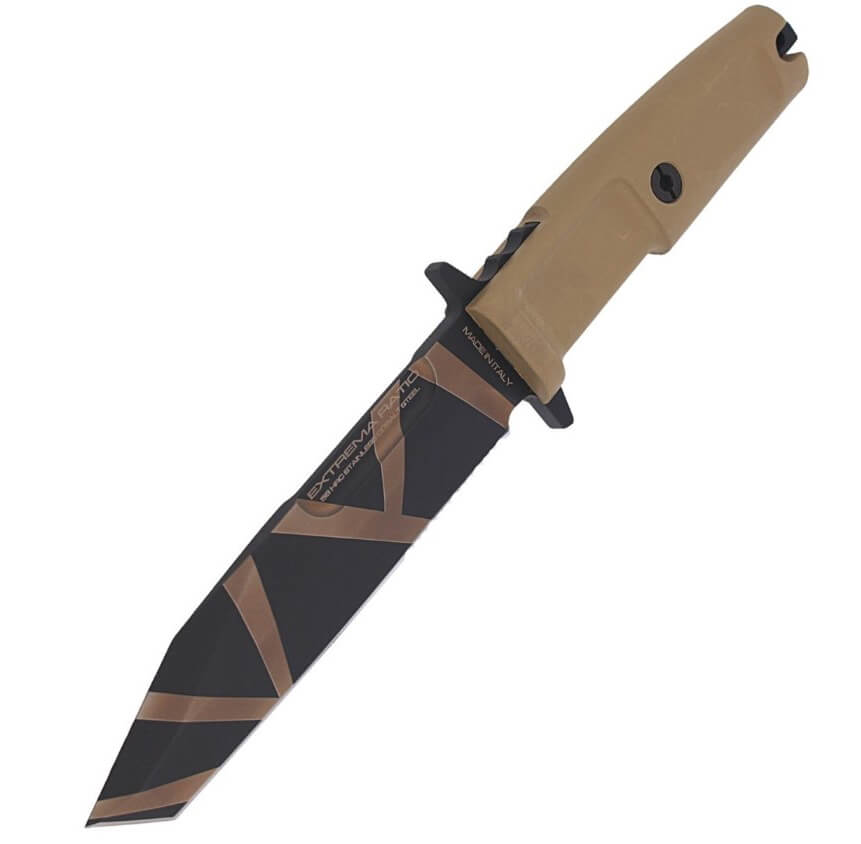 Cuchillo táctico Extrema Ratio Fulcrum S Desert Warfare con mango de forprene