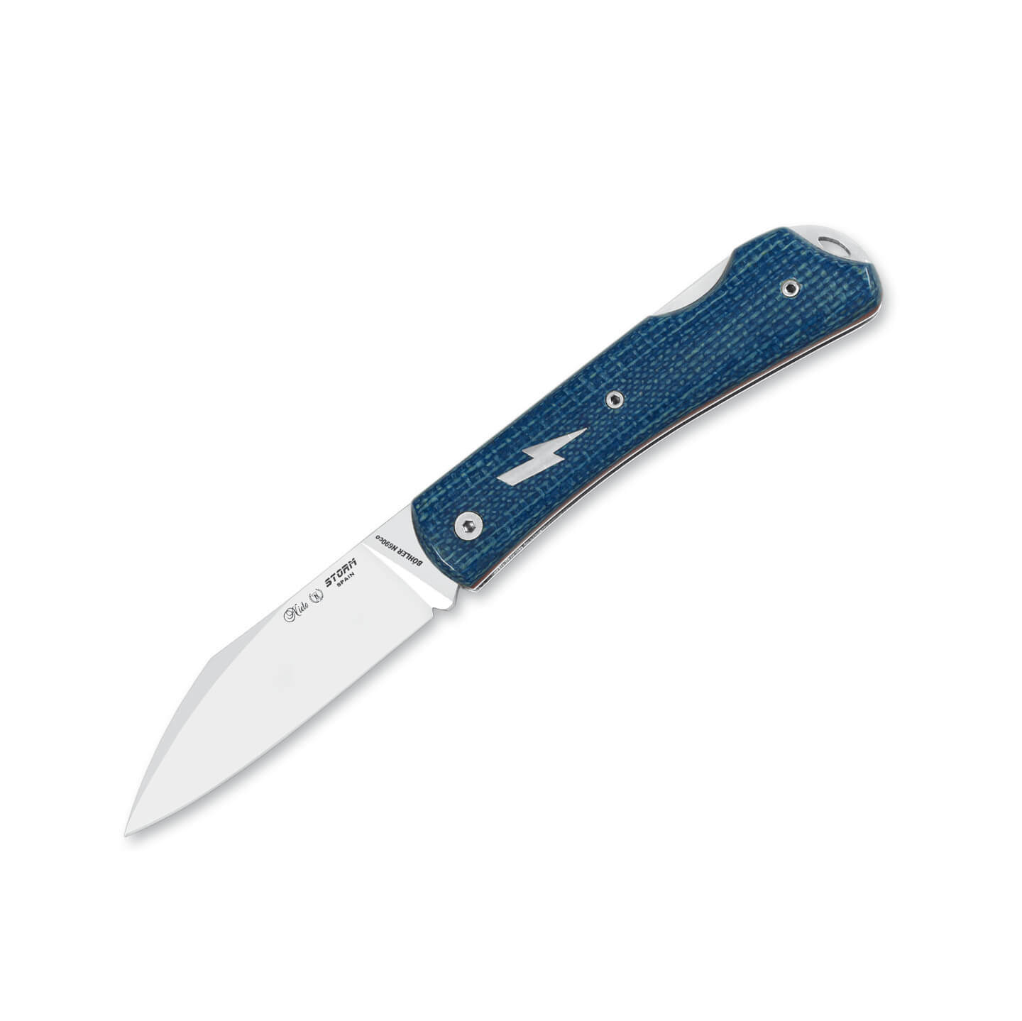Navaja de bolsillo Nieto Storm con cachas de yute azul