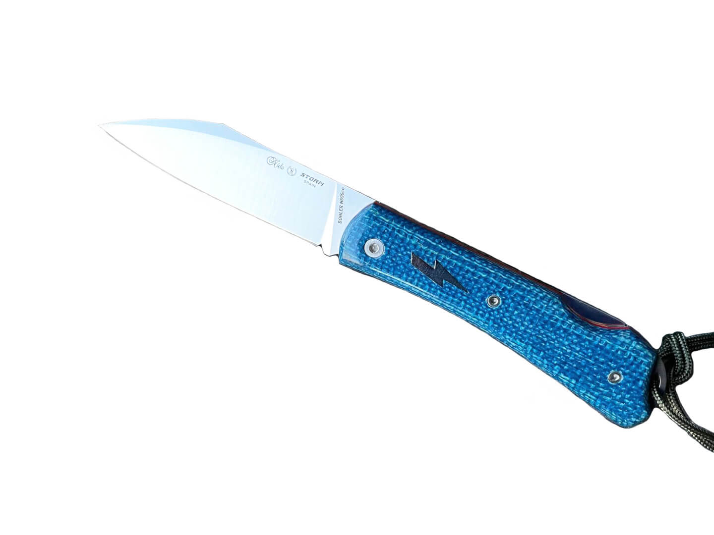 Navaja de bolsillo Nieto Storm con cachas de yute azul