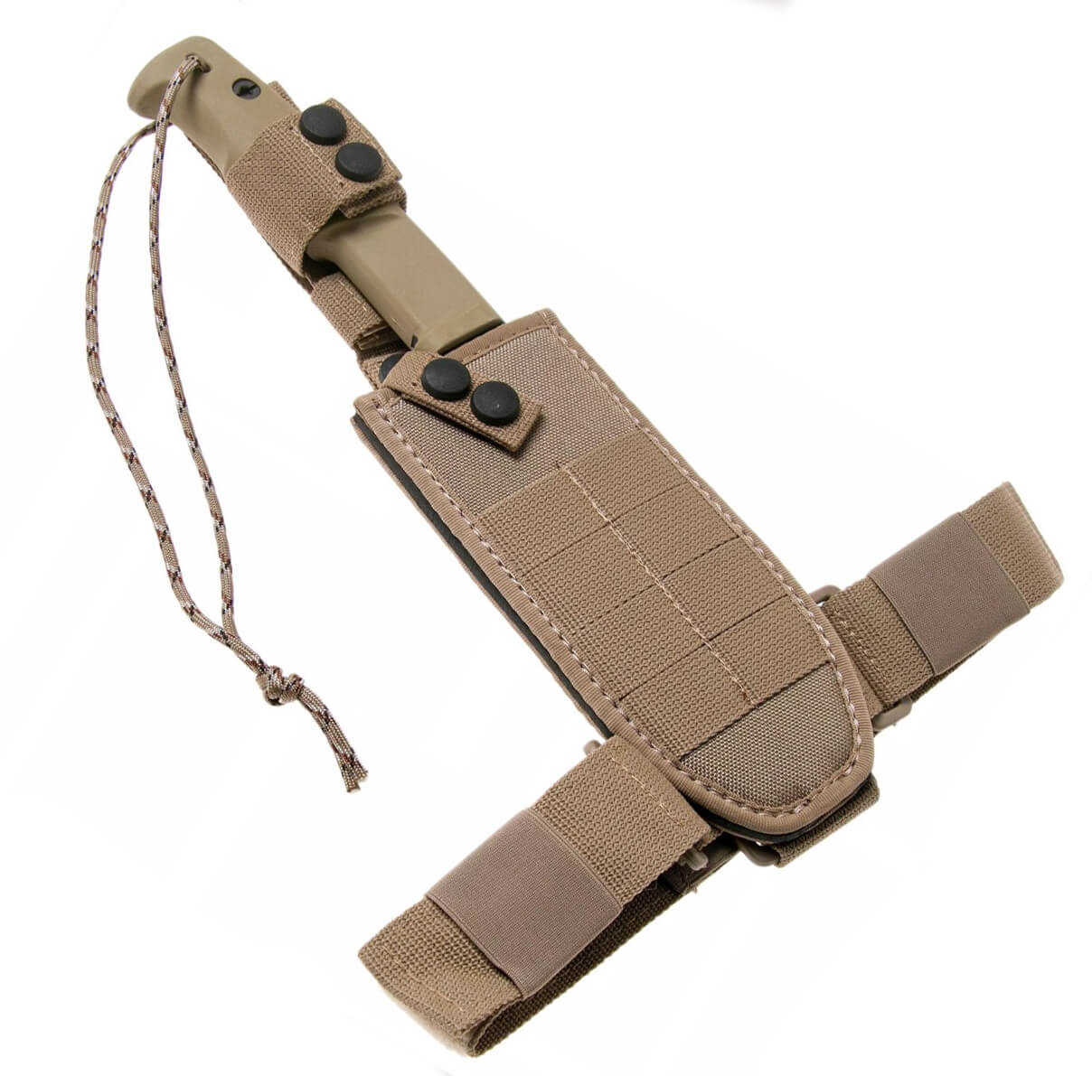 Cuchillo táctico y de supervivencia Extrema Ratio Selvans con mango desert