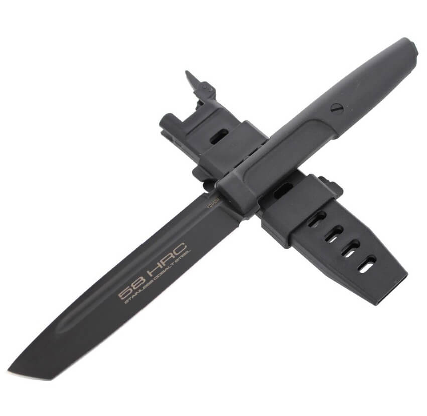 Cuchillo táctico Mamba Black de Extrema Ratio con hoja de 116 mm y funda 