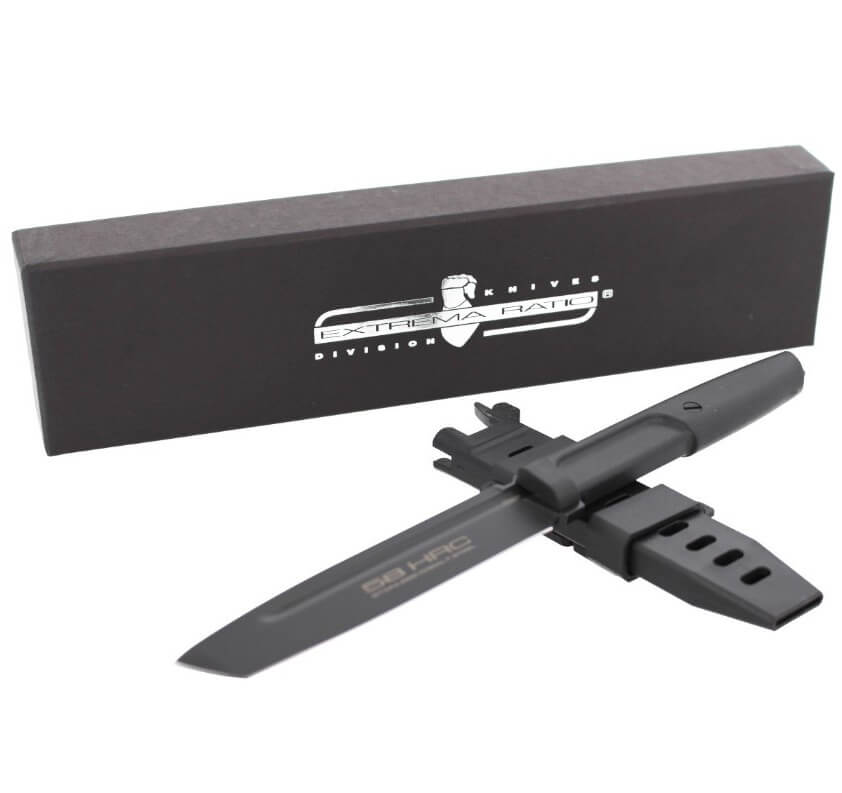 Cuchillo táctico Mamba Black de Extrema Ratio con hoja de 116 mm y funda 