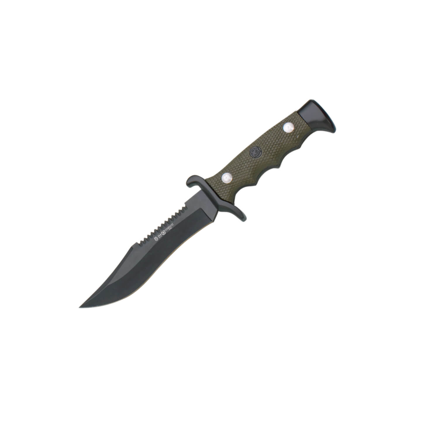 Cuchillo Bowie Nieto Combate con mango de ABS y hoja negra de 11 ...