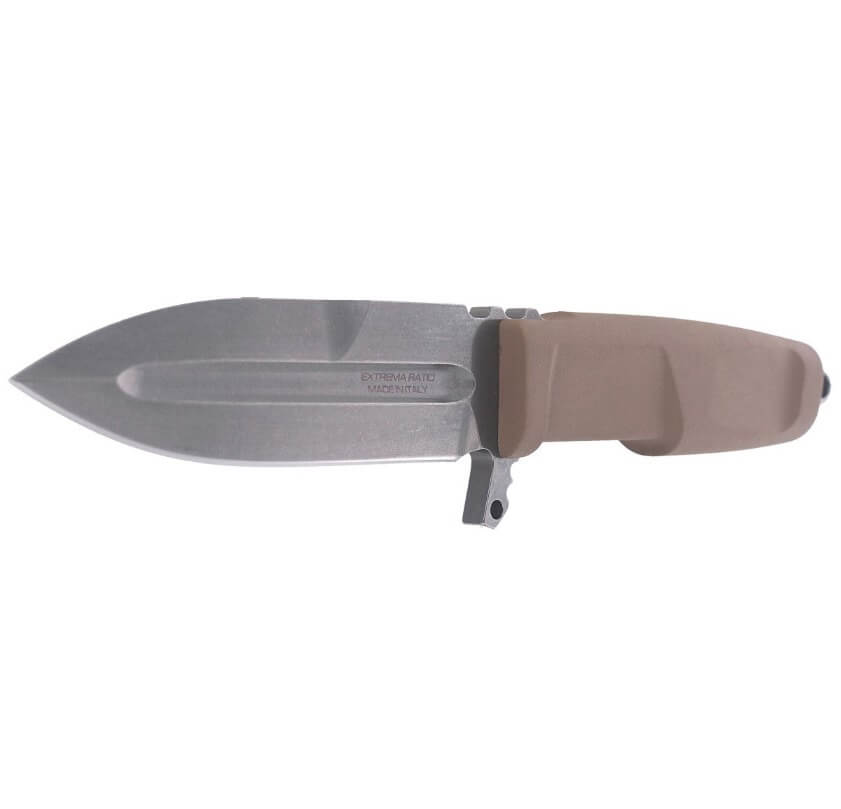 Cuchillo combate Contact C Desert de Extrema Ratio con hoja de 128mm de acero Böhler. Funda naylon