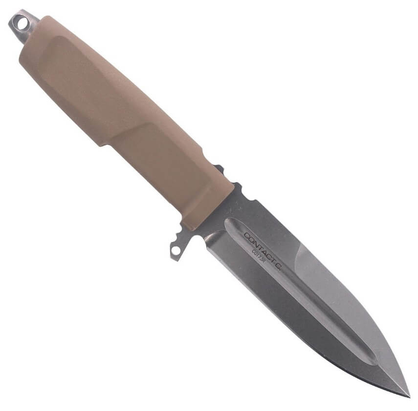 Cuchillo combate Contact C Desert de Extrema Ratio con hoja de 128mm de acero Böhler. Funda naylon