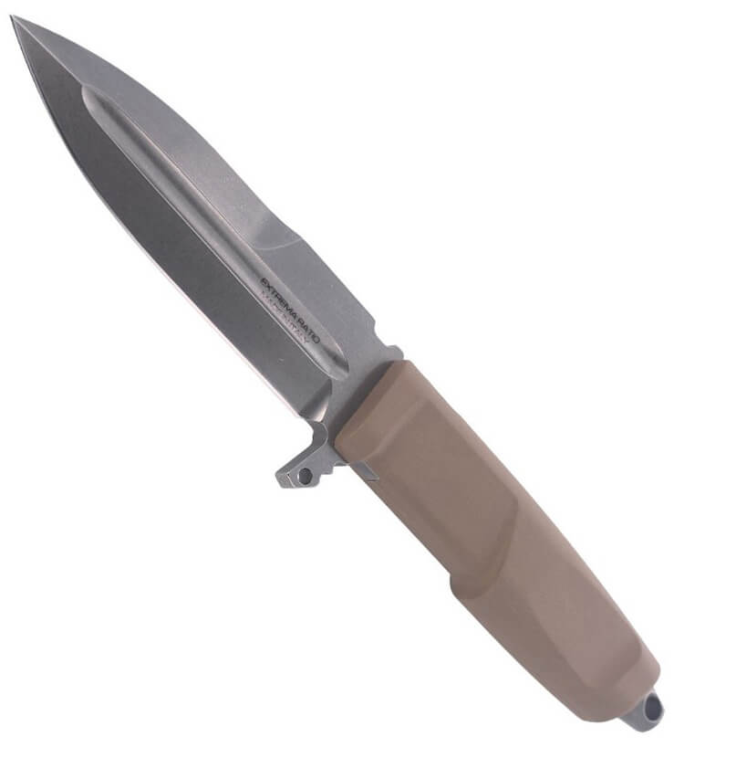 Cuchillo combate Contact C Desert de Extrema Ratio con hoja de 128mm de acero Böhler. Funda naylon