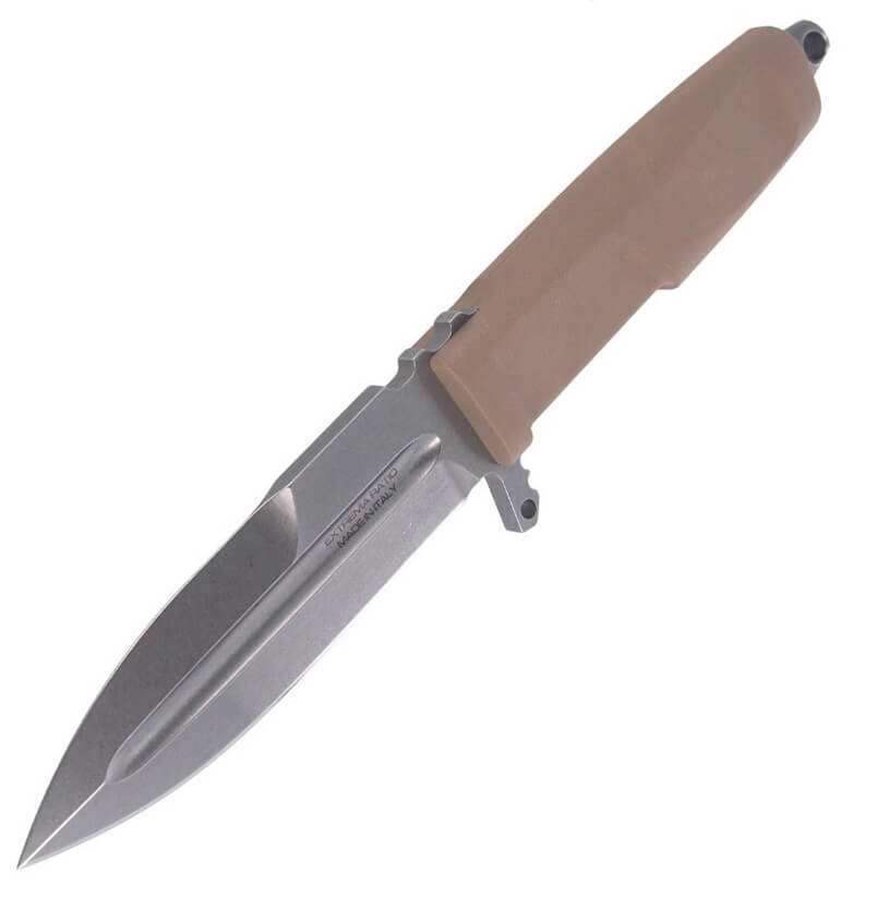 Cuchillo combate Contact C Desert de Extrema Ratio con hoja de 128mm de acero Böhler. Funda naylon