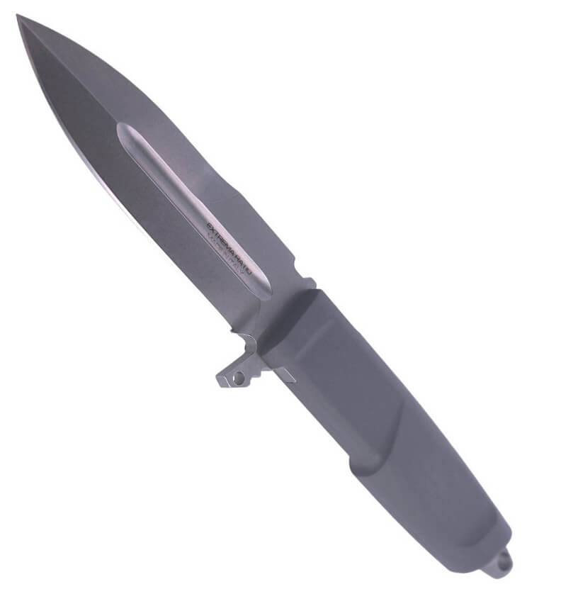 Cuchillo combate Contact C Wolf Grey de Extrema Ratio con hoja de 128mm de acero Böhler. Funda naylon
