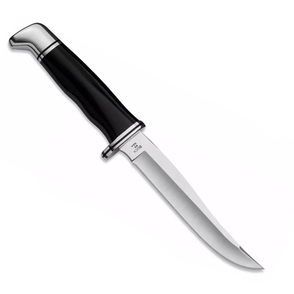 Cuchillo de caza con hoja fija de 12,7 cm Buck 105 Pathfinder con mango de phenol negro 0105BKS
