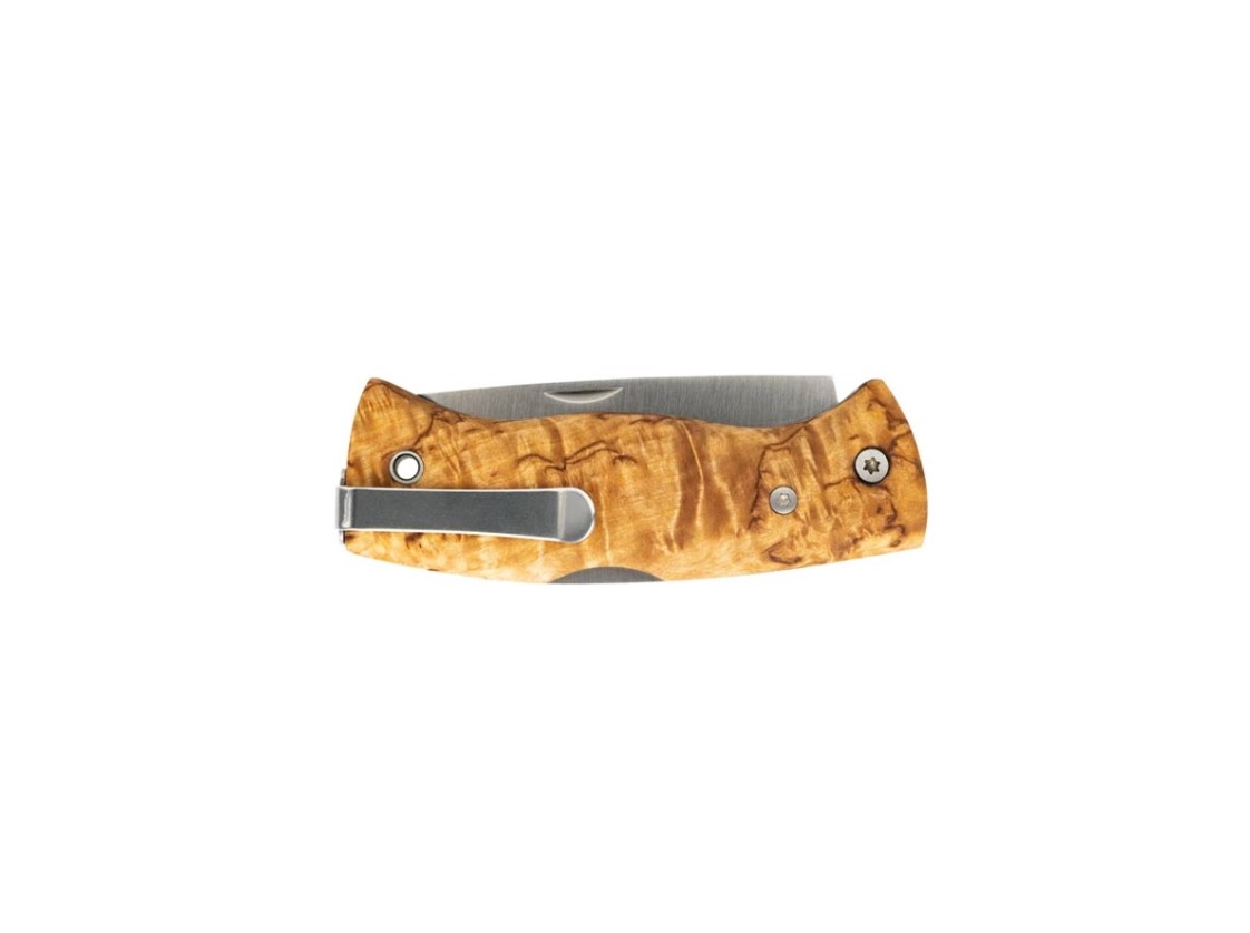 Navaja de bolsillo Helle Nipa 657 con mango de abedul y hoja de 6.9 cm