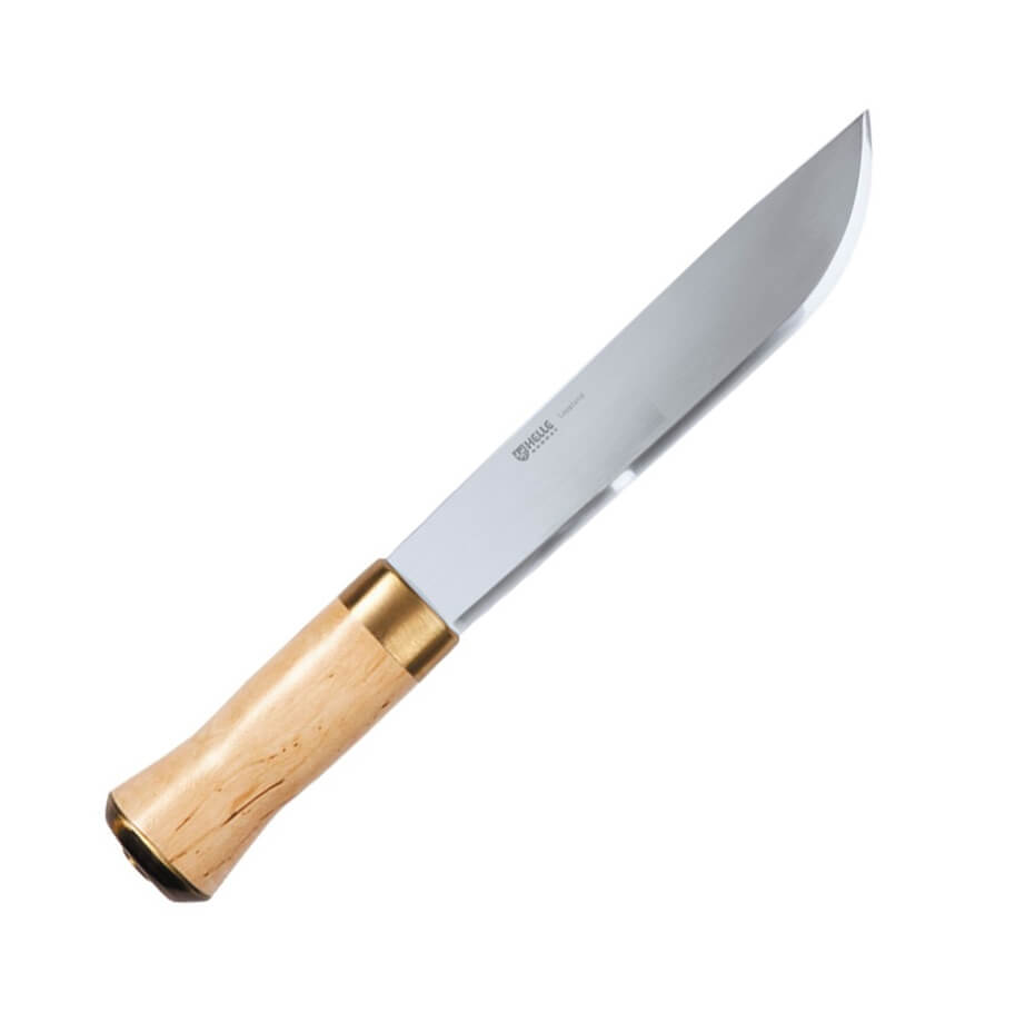 Cuchillo bushcraft Helle lappland 70 con mango de madera de abedu...