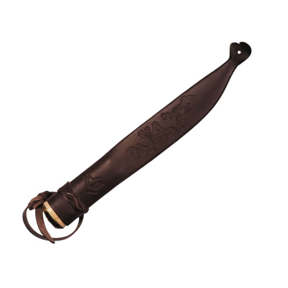 Cuchillo bushcraft Helle lappland 70 con mango de madera de abedul y hoja de acero Sandvik 12C27 de 21.4 cm