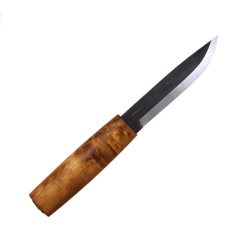Cuchillo bushcraft Helle Viking 96 con mango de madera de abedul ...