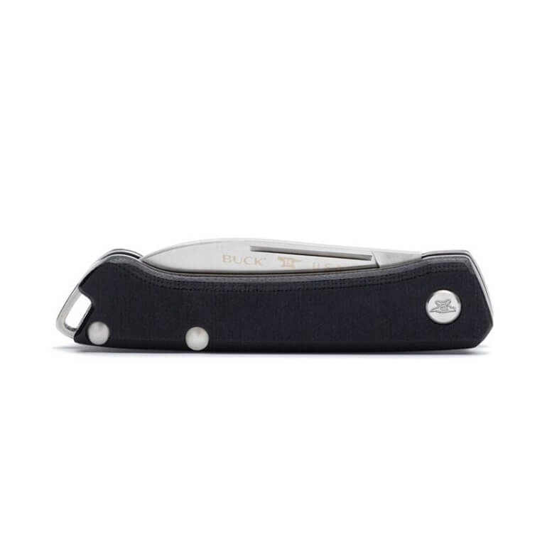 Navaja EDC Buck Saunter drop con mango de micarta negra 250BKS