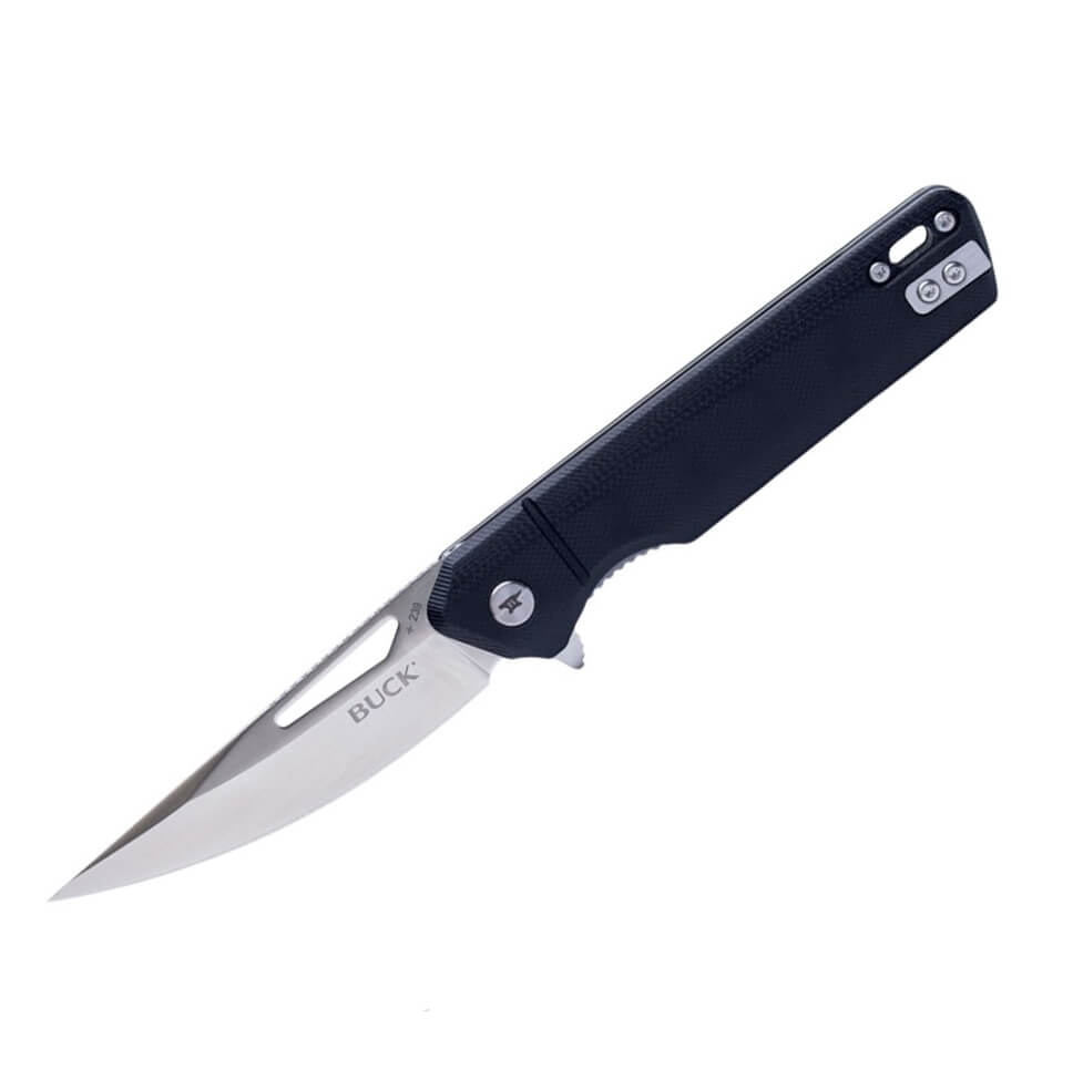 Couteau EDC Buck Infusion Black avec manche en aluminium noir et ...