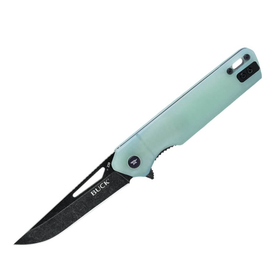 Canif EDC Buck Infusion avec manche en jade G10 et lame noire de ...