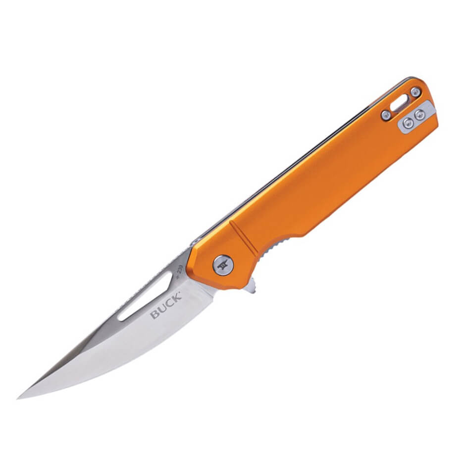 Couteau de poche EDC Buck Infusion avec manche en aluminium orang...