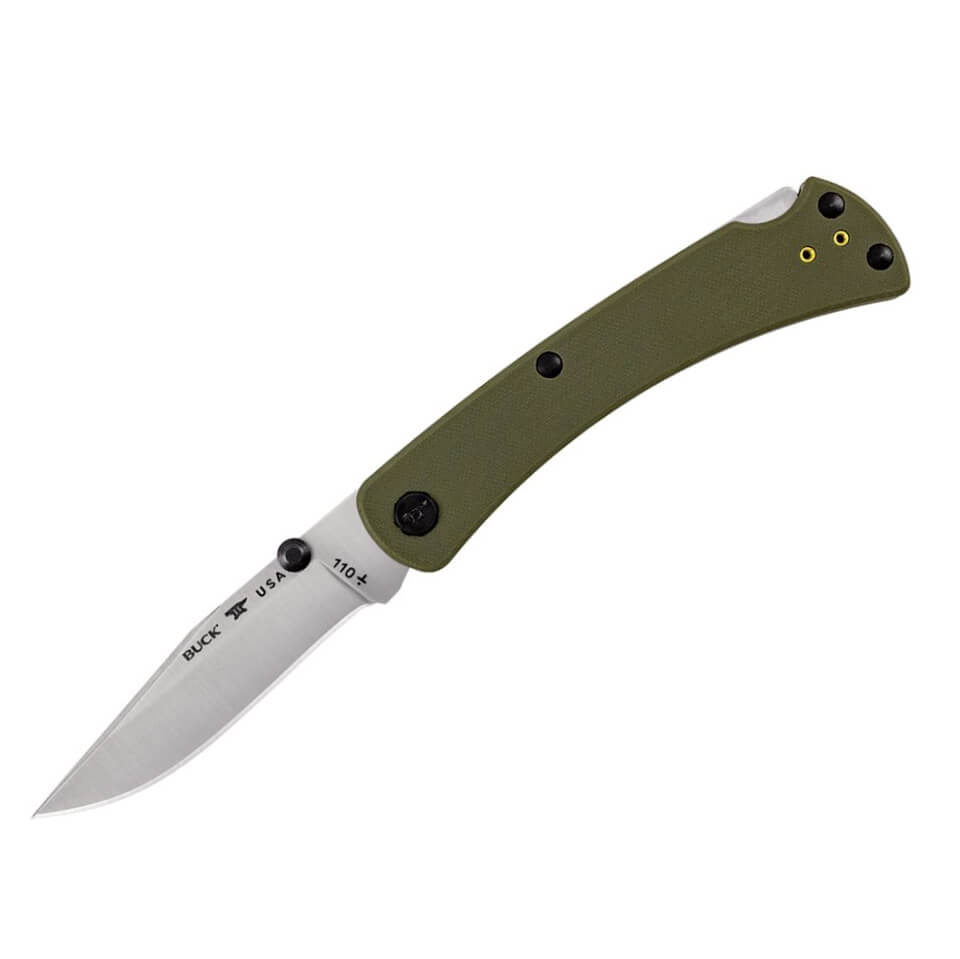 Couteau de poche EDC Buck Hunter Slim Pro TRX G10 vert 0110GRS3