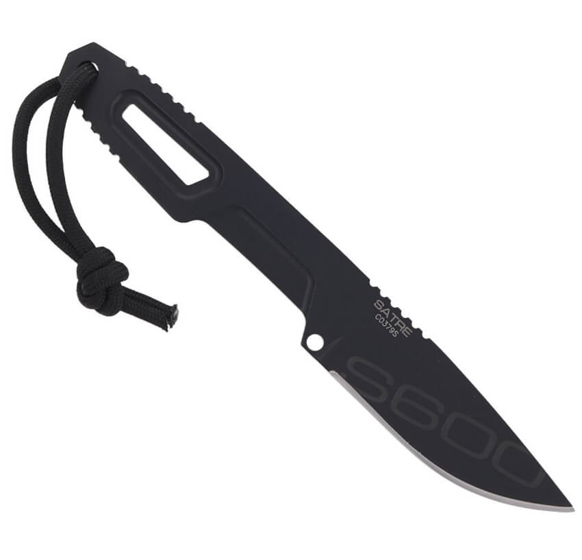 Cuchillo de bushcraft de Extrema Ratio SATRE S600 BLACK. Acero böhler y hoja de 7 cm.