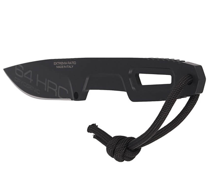 Cuchillo de bushcraft de Extrema Ratio SATRE S600 BLACK. Acero böhler y hoja de 7 cm.