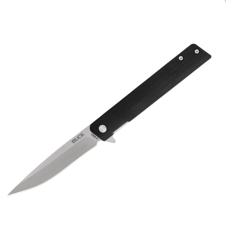 Couteau de poche EDC Buck Decatur avec manche G10 noir 0256BKS