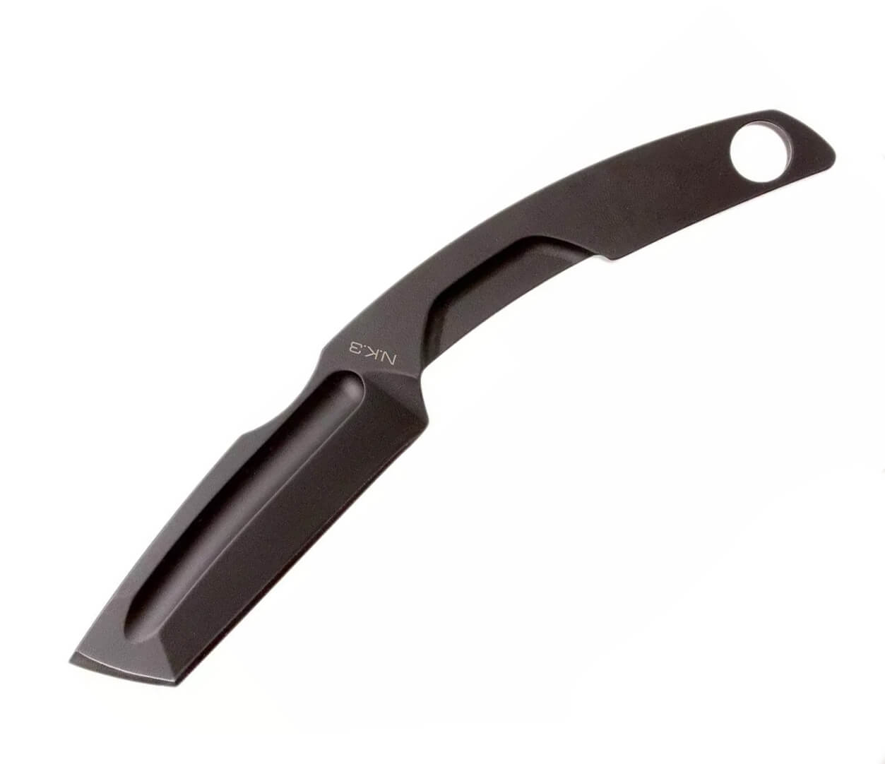 Cuchillo de cuello N.K.3 BLACK de Extrema Ratio. Hoja de 7 cm y funda de kydex.