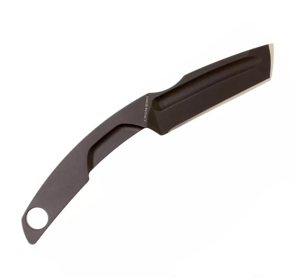 Cuchillo de cuello N.K.3 BLACK de Extrema Ratio. Hoja de 7 cm y funda de kydex.