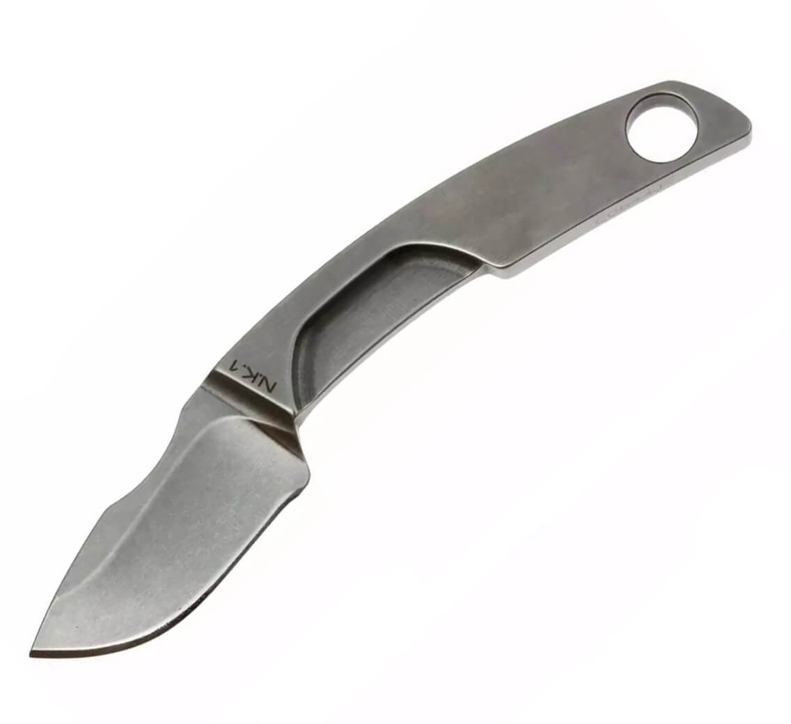 Cuchillo de cuello N.K.1 BLACK de Extrema Ratio. Hoja de 5 cm y funda de kydex.