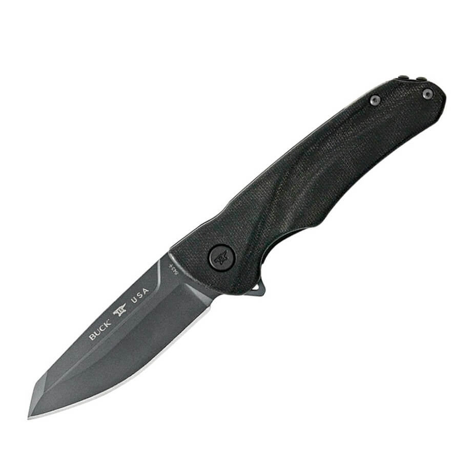Couteau EDC Buck sprint OPS Pro en micarta canvas noire avec lame...