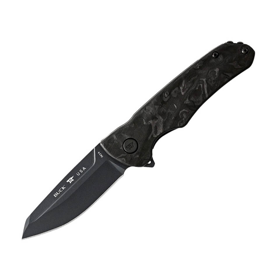EDC Buck sprint OPS Pro couteau en fibre de carbone marbrée avec...