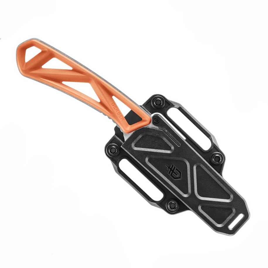 Cuchillo táctico Gerber EXO-MOD Fixed DP Plain 30-001797 con mango de polipropileno naranja