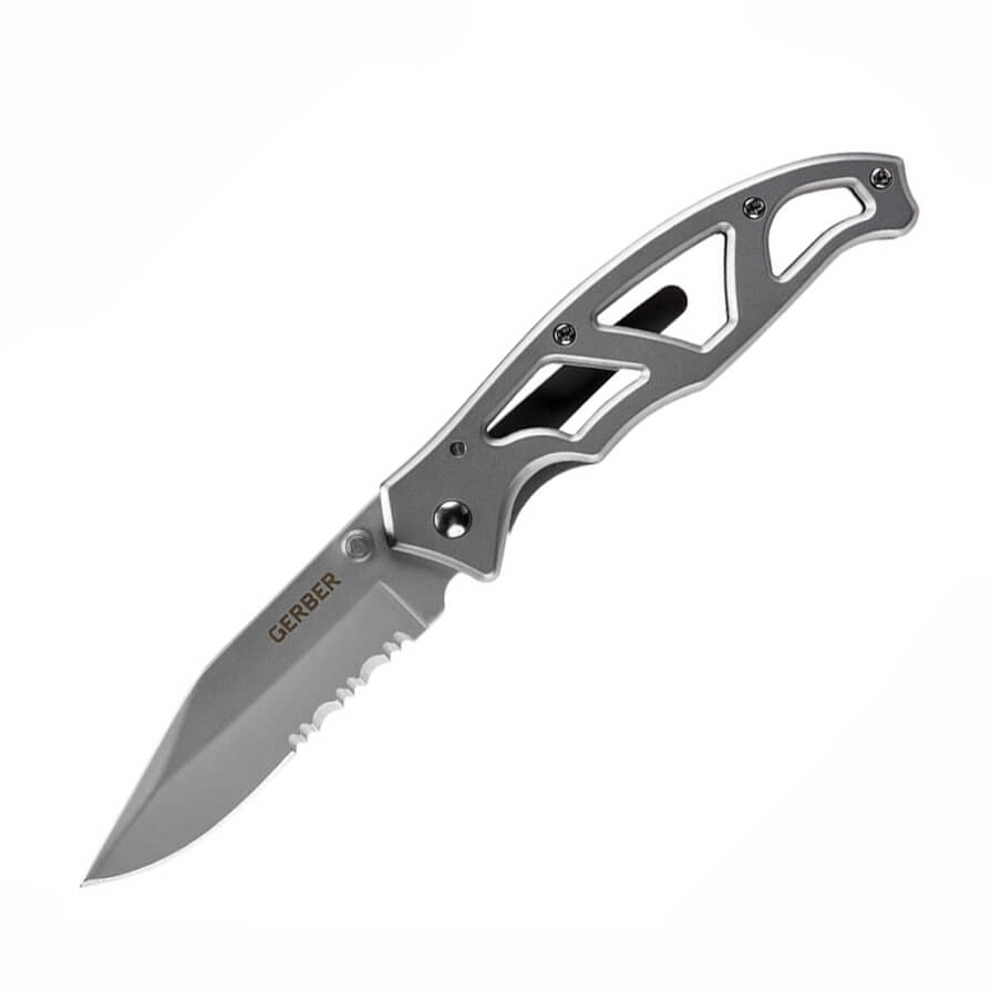 Canivete de bolso serrilhada Gerber Paraframe I 31-003627 com cab...