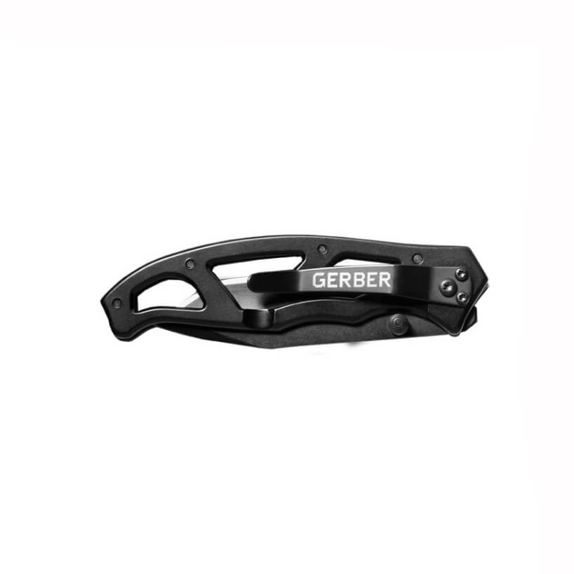 Navaja de bolsillo Gerber Paraframe I Tanto Black 31-003628 con mango y hoja de color negro