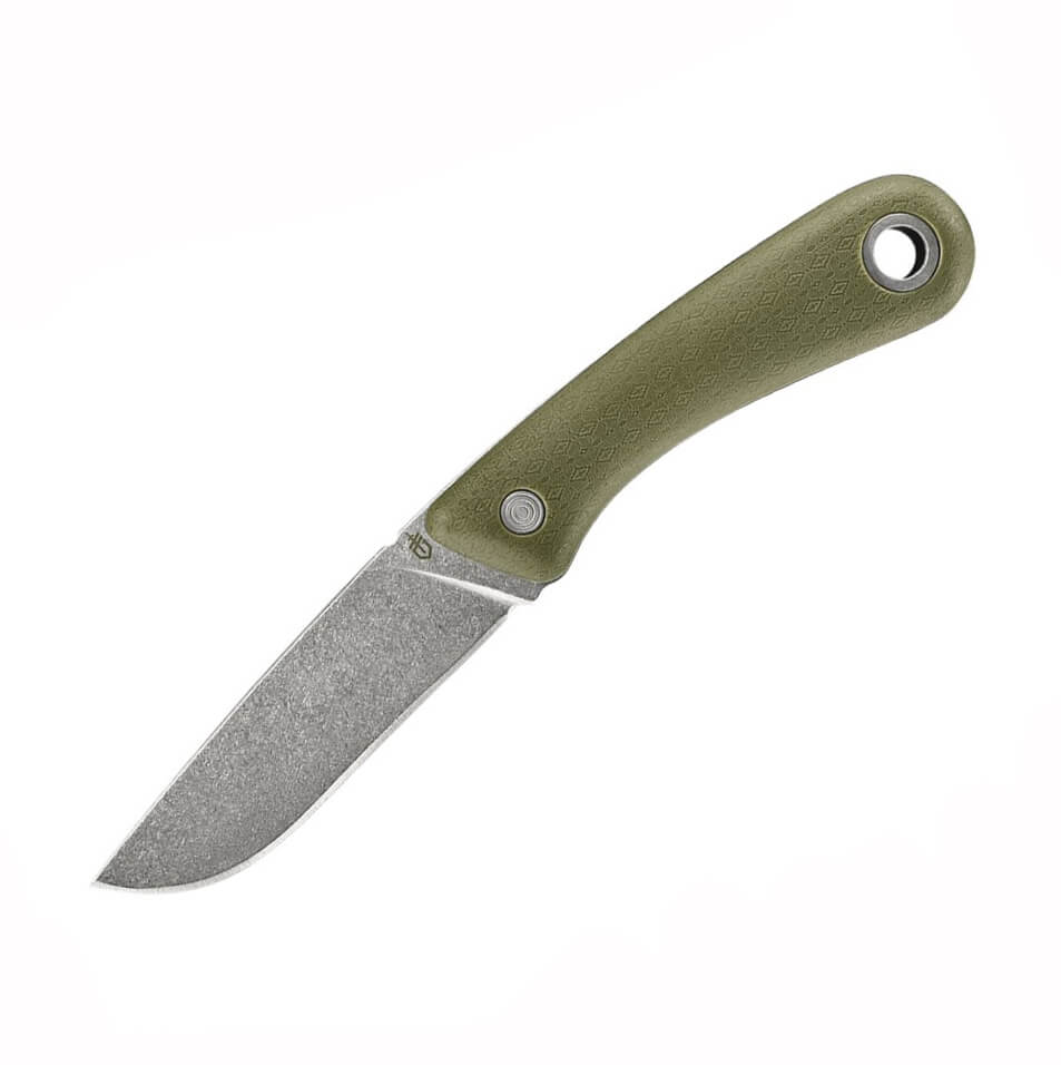 Faca tática Gerber Spine fixed com cabo de borracha verde 31-003...