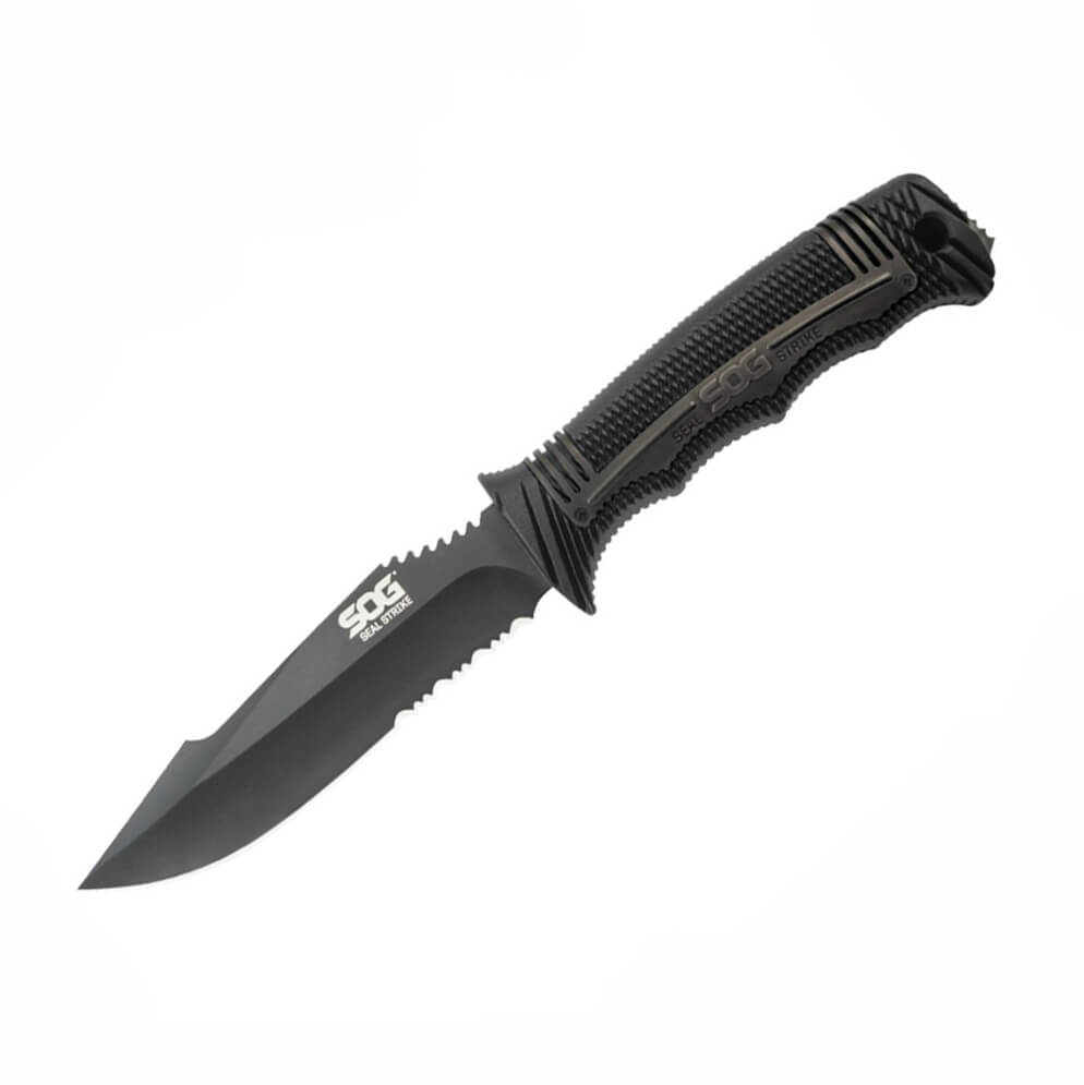 Couteau tactique SOG Steal Strike Deluxe avec lame semi-dentelée...