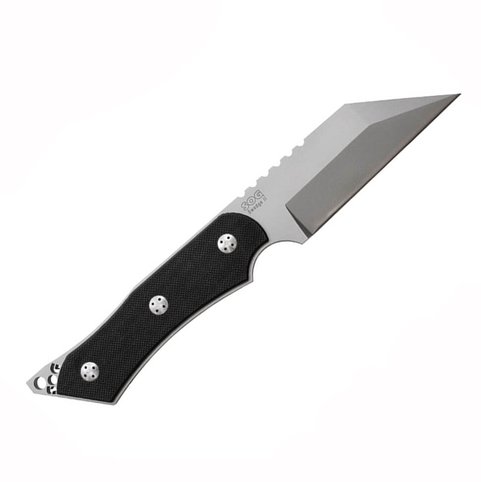 Couteau tactique SOG SWEDGE II BH-02 avec manche G10 noir et lame...