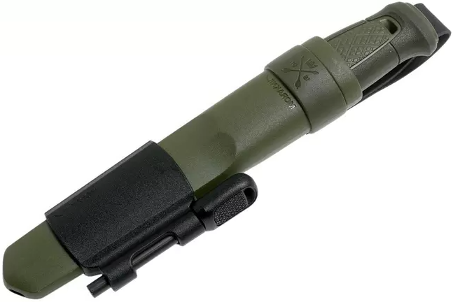 Cuchillo bushcraft Morakniv Kansbol Green con funda y kit de supervivencia 13912
