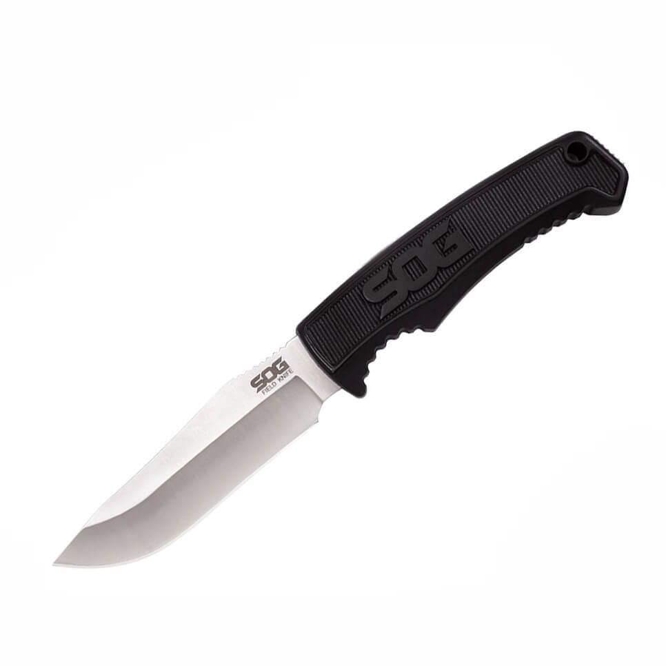 Couteau tactique SOG Field Knife FK1001-CP avec manche en caoutch...