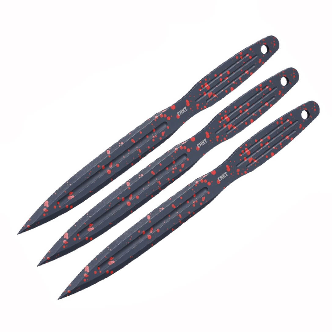 Set of 3 CRKT Onion K930RKP throwing knives with 15.9 cm 1050 car...