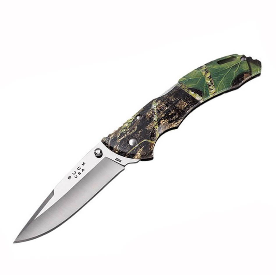 Couteau tactique Buck Bantam BHW Camo avec lame de 9,2 cm et manc...