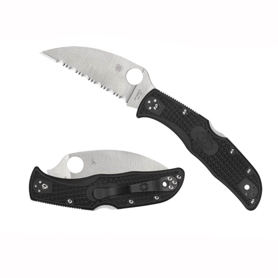 Navaja Spyderco Endela con mango de FRN negro y hoja SpyderEgde de VG-10 C243FSWCBK
