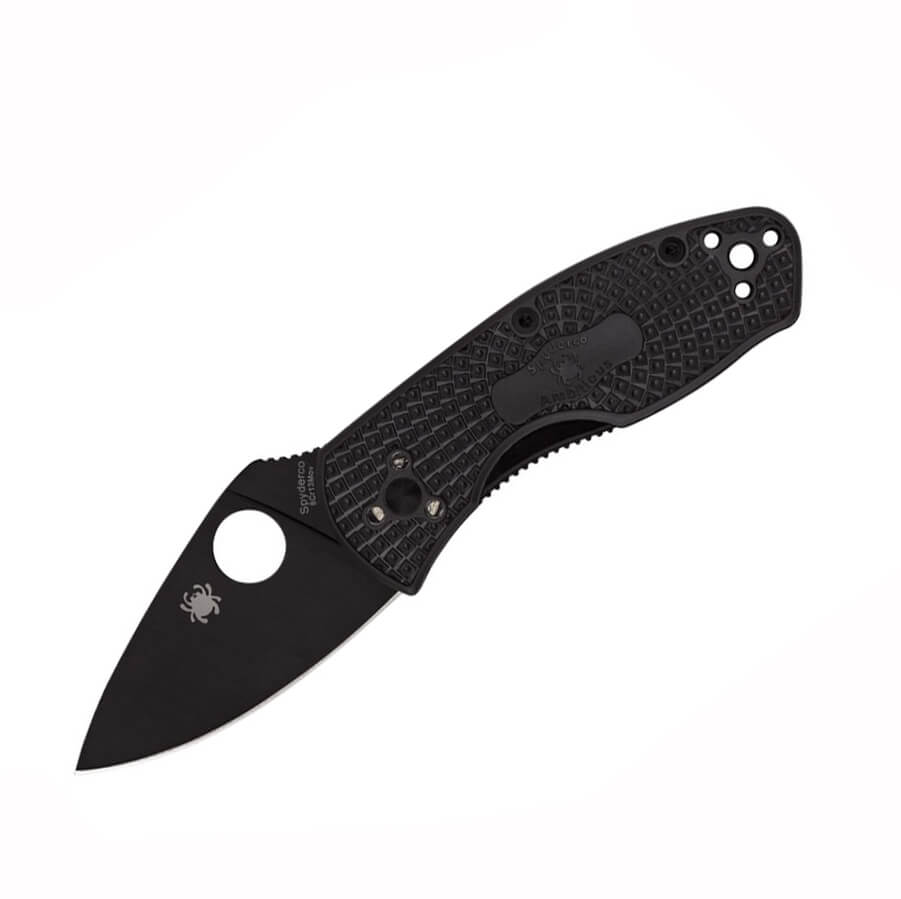 Couteau tactique Spyderco Ambitious avec poignées FRN noires et ...