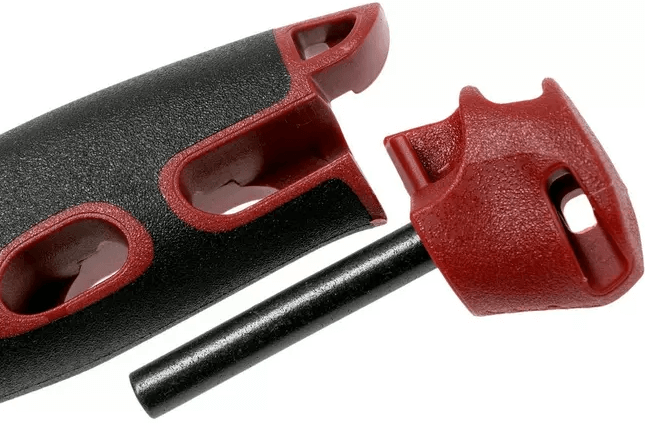 Cuchillo bushcraft Morakniv Companion Spark Red de 10,4 cm con pedernal.