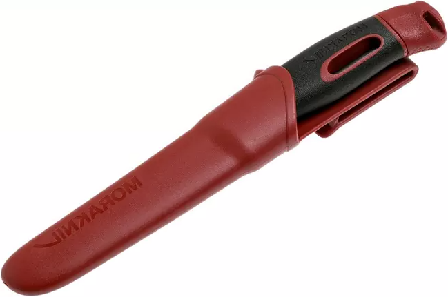 Cuchillo bushcraft Morakniv Companion Spark Red de 10,4 cm con pedernal.