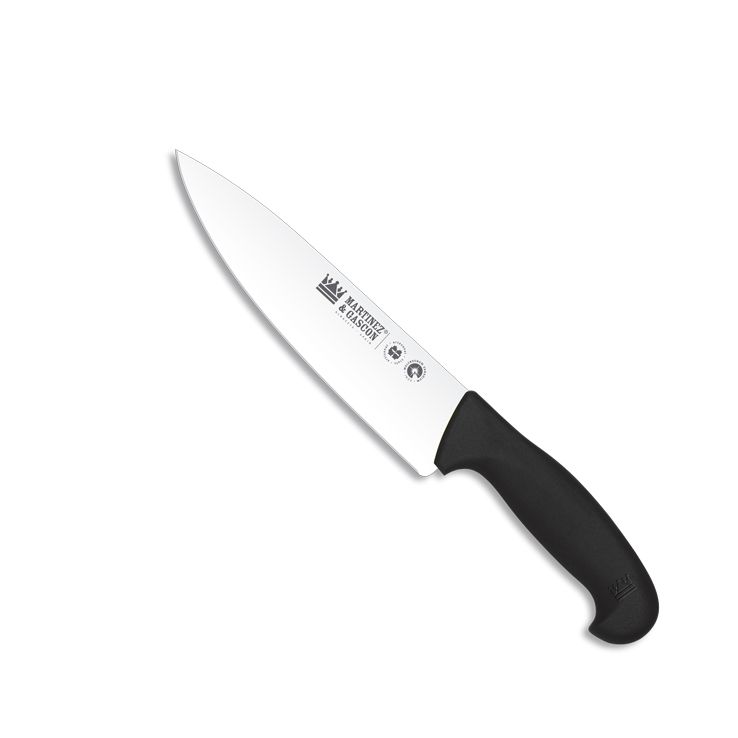Cuchillo cocinero con hoja de 20 cm y mango de polipropileno negr...
